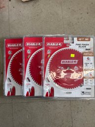 Diablo 8 1/4' 60T Fine Finish Circular Saw Blade - 3 Total