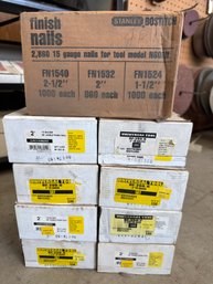 Assorted Galvanized Finish Nails - Falcon, Universal Tool, Stanley Bostitch - 15Ga Angled