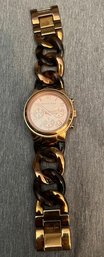 Michael Kors Womens Rosegold Tortoise Chronograph