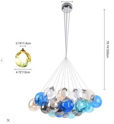 Modern Multi-Color Cluster Bubble Chandelier