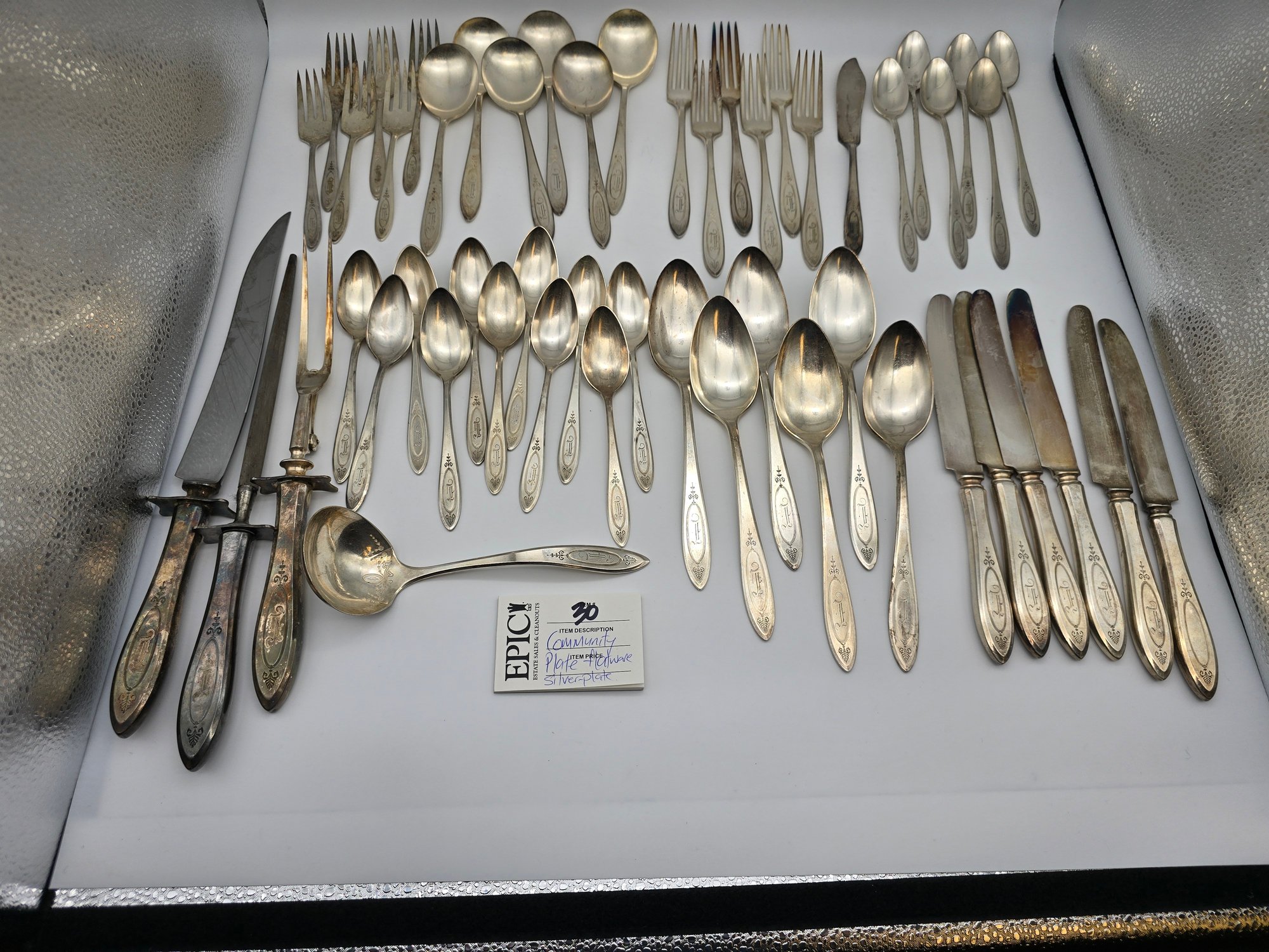 Item 30 Silver Plated Community Plates Flatware Set #6835 ...