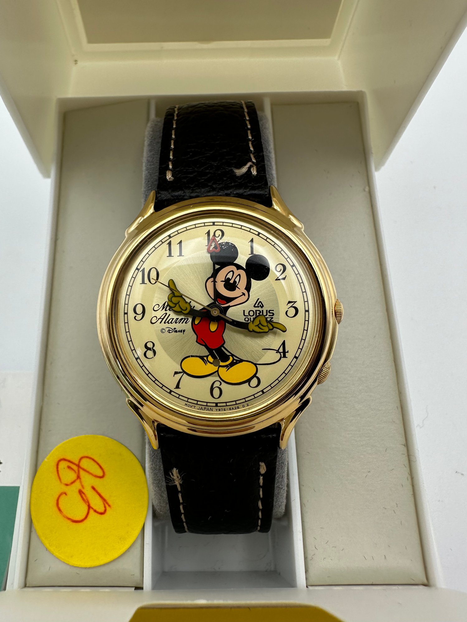 ITEM 223 Lorus Quartz Mickey Mouse Melody Analog Alarm Wrist Watch RWB002 7026 Auctionninja