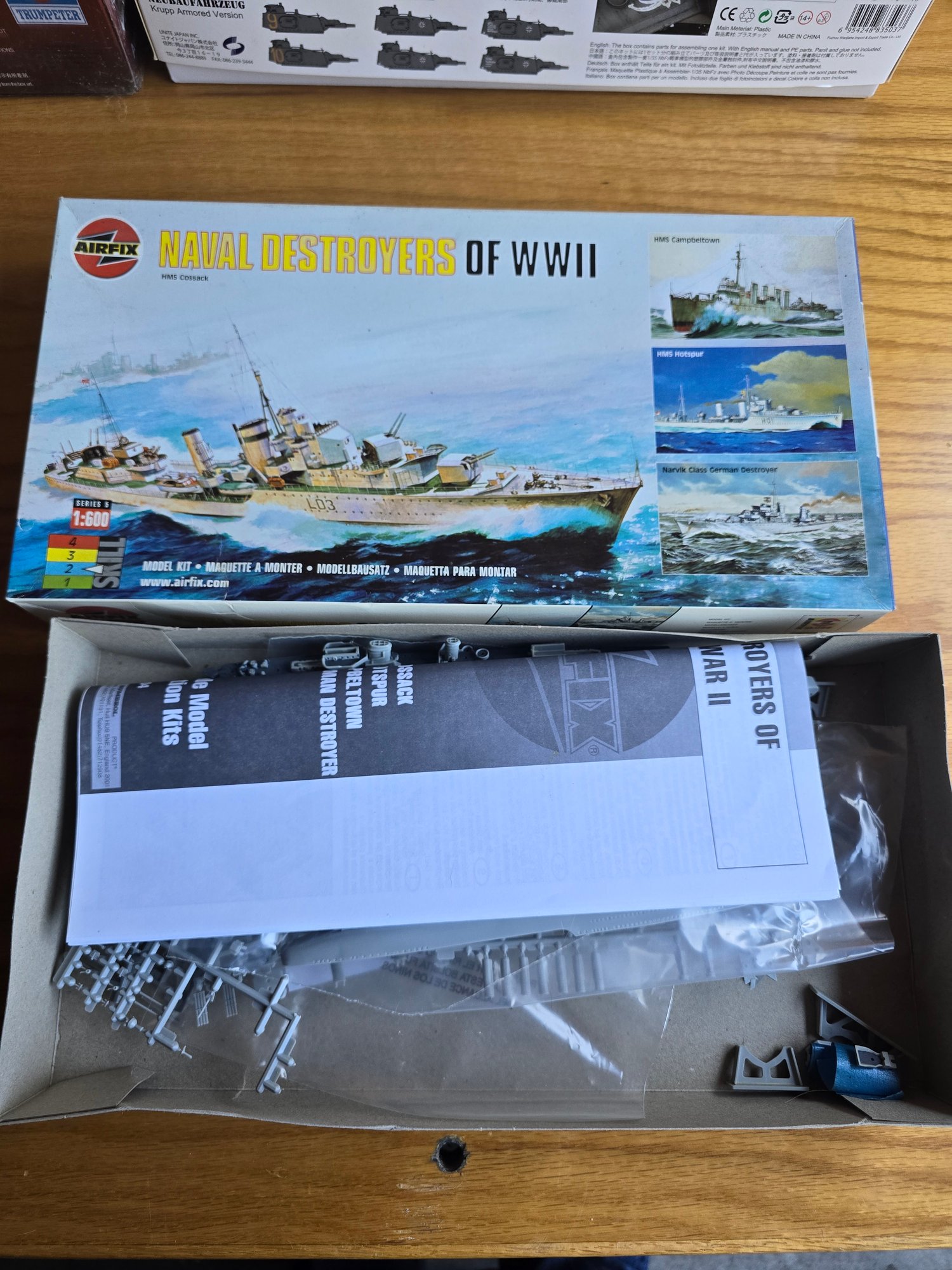 Collection Of Six Model Kits Military And Naval Models Airfix Naval