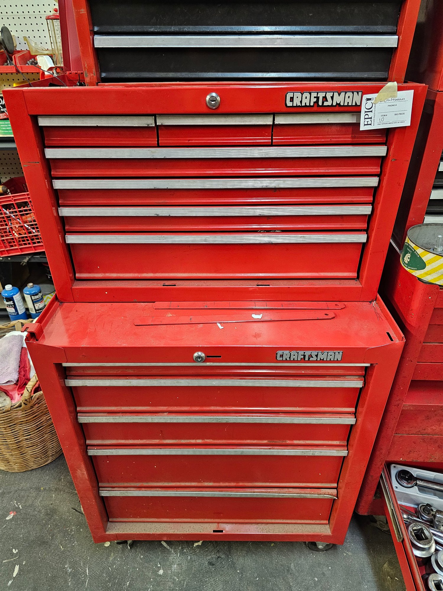 Sears Craftsman Tool Box With Lots Of Tools #7257 | Auctionninja.com