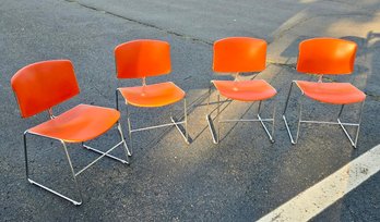 Four SteelCase Max Stacker Chairs