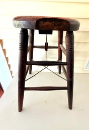 Antique Stool Marked Property Of Defense Plant Corporation