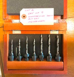 Countersink Drill Bit Set In Wooden Box