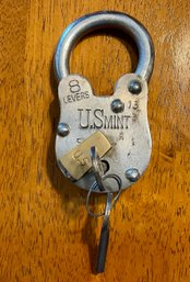 Antique US Mint Lock And Key
