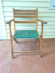 Vintage Folding Wood Camp Chair