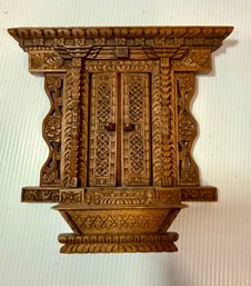 Carved Newark Window Miniature From Nepal
