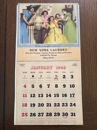 1948 Dionne Quintuplets Calendar 'First Dates' By Andrew Loomis, Complete, New York Laundry Advertising