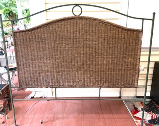 Wicker And Iron Headboard