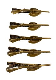 5 Brass Rifle Tie Bars
