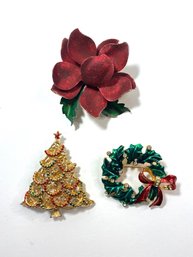 Set Of 3 Christmas Pins