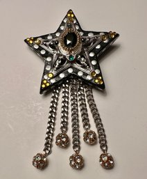 Large Handmade Star Pin Signed Amy Jo Gladestone