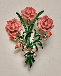 Carnation Pin-signed 'Exquisite'