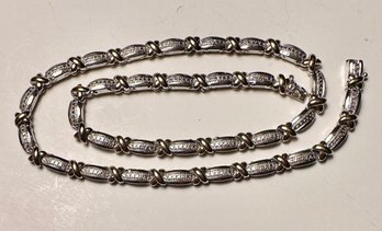 8' Necklace -signed 'Bronze DL'