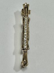 Bar Pin With Rhinestones