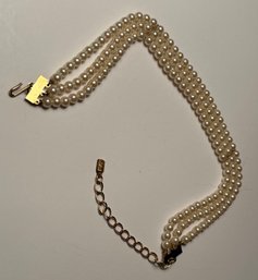 Triple String Faux Pearls- Stampled 1928