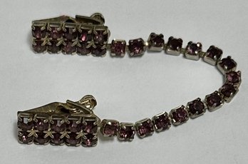 Dress Clip With Purple Rhinestones