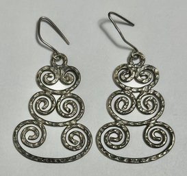 Handmade Fishhook Metal Earrings