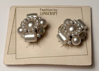 Pearl Clip-on Earrings-Longcraft