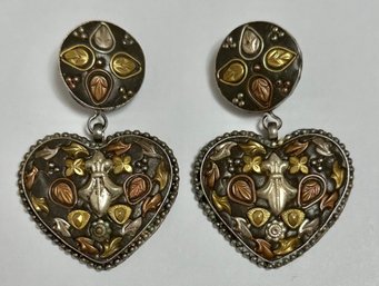 Vintage Heart Shaped- Drop Earrings