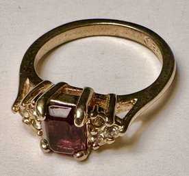 Purple Rhinestone Ring