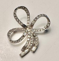 Rhinestone Bow Pin