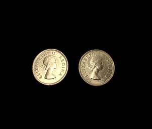 Bergere Queen Elizabeth II Coin Clip-on Earrings