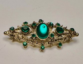 Vintage Green Rhinestone Bar Bin