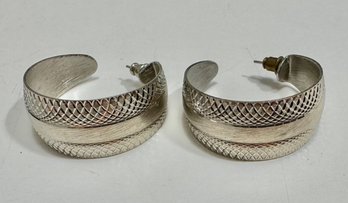 Etched Hoop Earrings