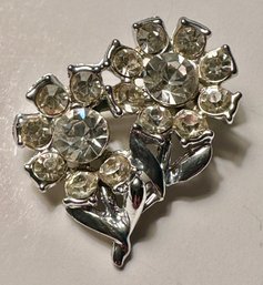 Rhinestone Flower Pin
