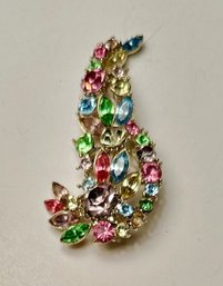 Beautiful Multi Colored Rhinestone Pin  3