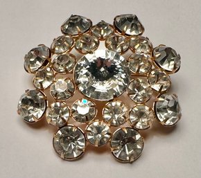 Vintage Rhinestone Cluster Brooch