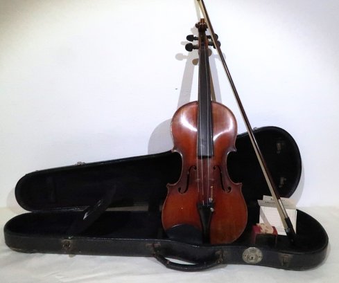 Antique Nicolaus Amatus Fecit In Cremona 1650 Violin With Bow And