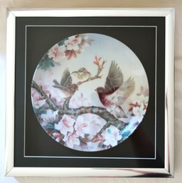 Purple Finch Collector's Plate Framed
