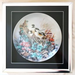 Chickadee Collector's Plate Framed