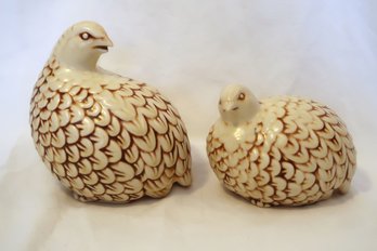 Ceramic Quail Pair