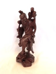 Carved Wood Chinese Shou Lao (Longevity)