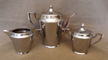 1881 Rogers Co Art-Deco Silverplated Tea Set
