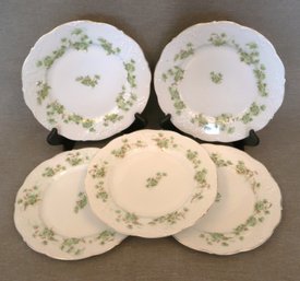 Porzellanfabrik Hermann Ohme Porcelain Salad Plate (set Of 5) Antique