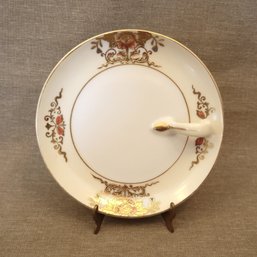 Noritake Morimura Brothers Porcelain Lemon Dish With Gold Filigree