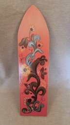 Rosemaling Scandinavian Folk Art Board Red
