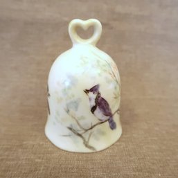 Lan Ying Hand-painted Ceramic Bell Featuring Blue Jays