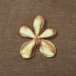 Orchid Pin Gold Tone