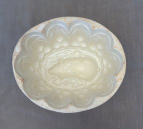 Brownfields Pottery White Ironstone Bunny Jelly Mold