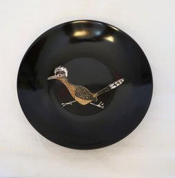 Couros Of Monterey Shallow Bowl With Roadrunner Bird