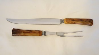 Carving Set With Bake Lite Handles In Original Box
