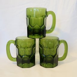 Anchor Hocking Avocado Green Georgian Honeycomb Mug